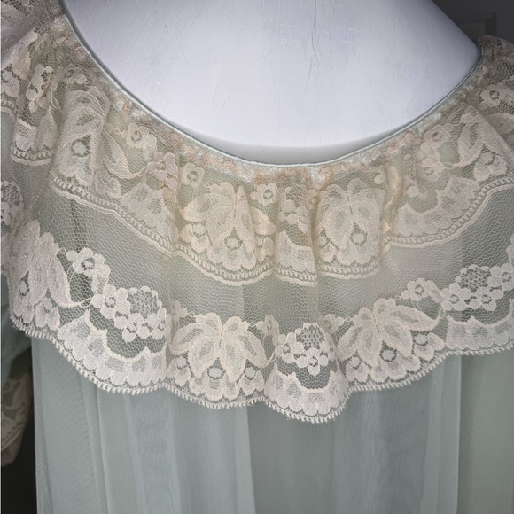 Intimi 1960 Vintage Cream Shapewear Robe with Lace Trim Size L.  #158 - Picture 10 of 13